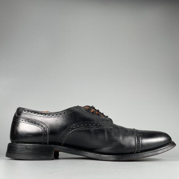 Allen Edmonds Sanford Men\'s 11 D Black Leather Semi Brogue Cap Toe Dress Shoes main image 9